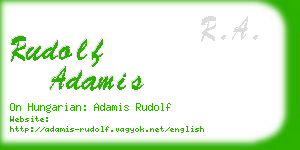 rudolf adamis business card